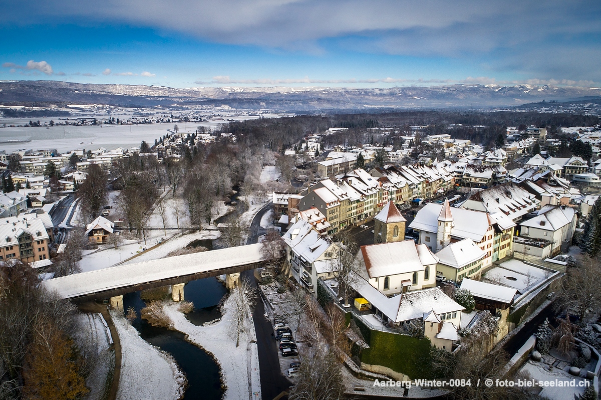 Bildname:  Aarberg-Winter-0084 Aarberg im WinterBildgrösse: 5065  x 3374 px /  42.9 x 28.6 cm (300dpi)Stichwörter:  Aarberg, Berner Seeland, Drei...