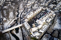 Aarberg im Winter aus der Luft gesehen