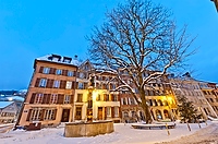 Obergasse mit Engelbrunnen in der Bieler Altstadt