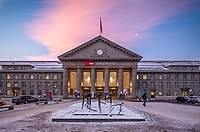 Bahnhof Biel im Winter