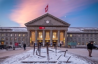 Bahnhof Biel im Winter