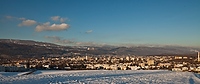 Biel im Winter von der Hueb gesehen